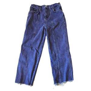 BDG UO Washed Denim Purple Kaye Straight Leg Jeans Women’s Size W32 Cut Raw Hem